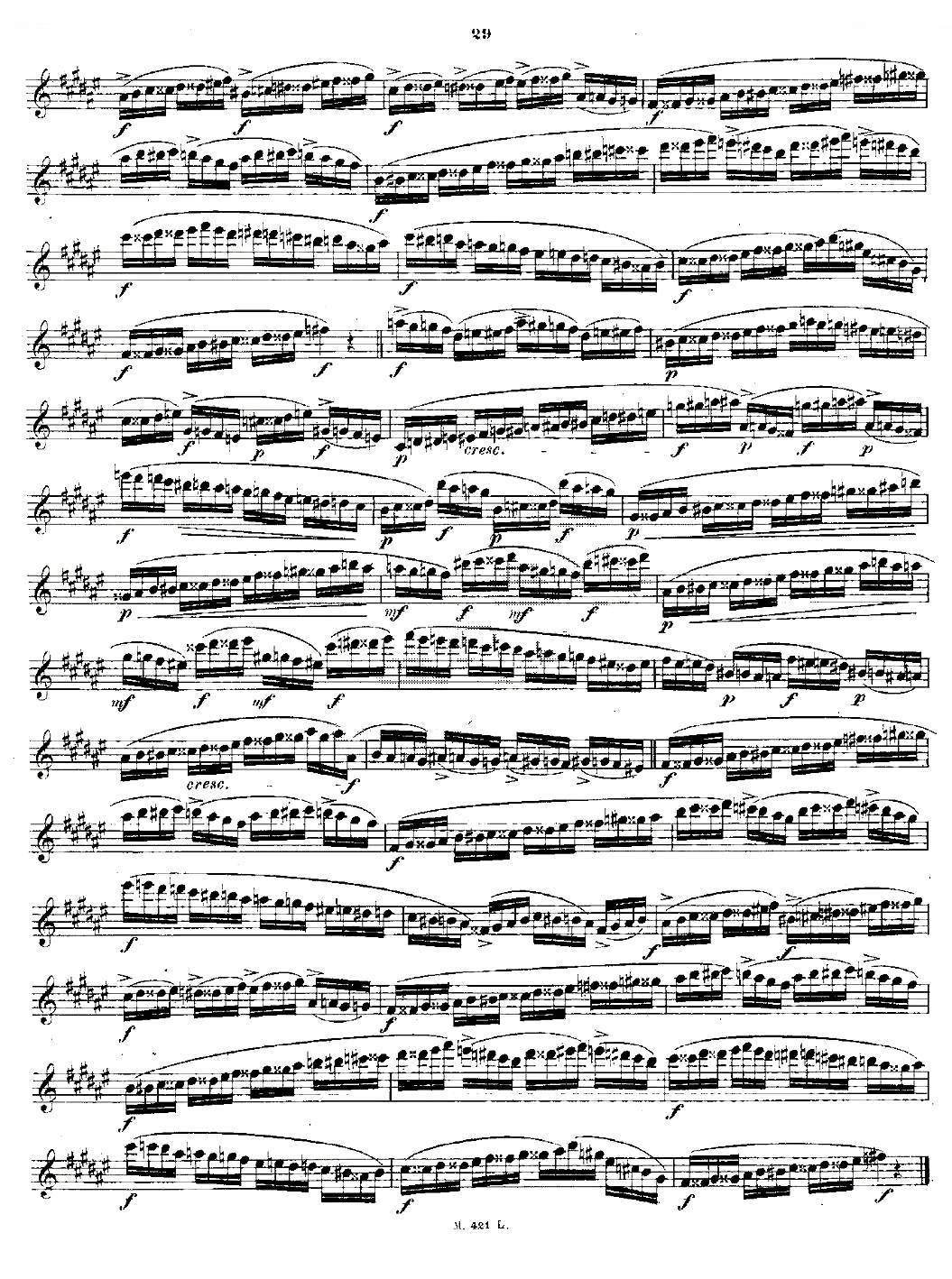 24首长笛练习曲 Op.15 之11—15 铜管乐谱
