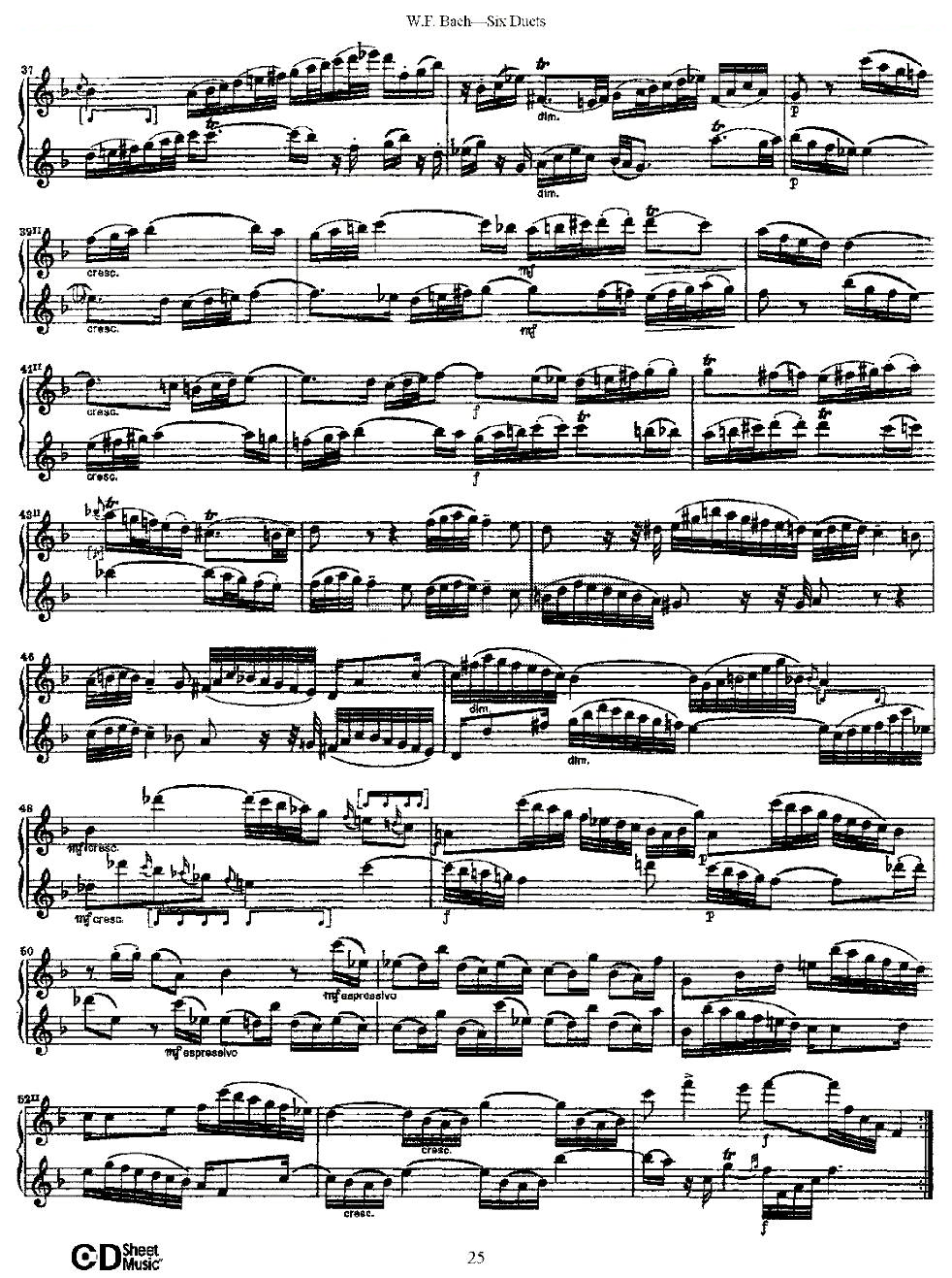 Six Duets 之四（六首二重奏练习曲） 铜管乐谱