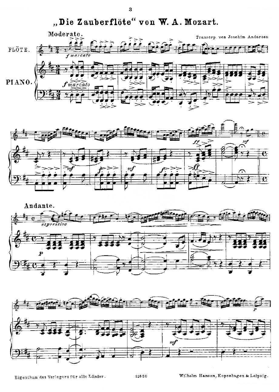 Opern-Transcriptionen.Op.45-8（长笛+钢琴伴奏） 铜管乐谱