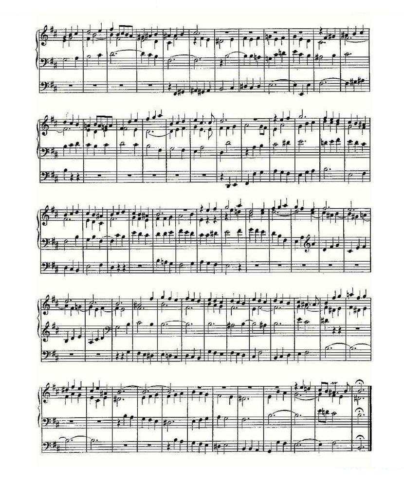 Fantasia and Imitation in B Minor--BWV 563 （管风琴谱） 