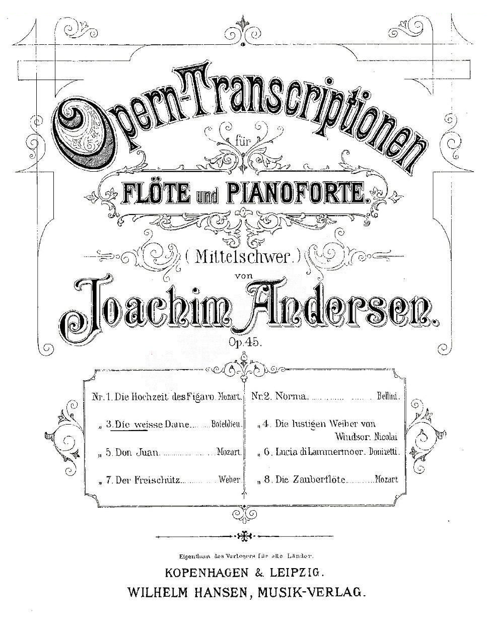 Opern-Transcriptionen.Op.45-3（长笛+钢琴伴奏） 笛萧谱