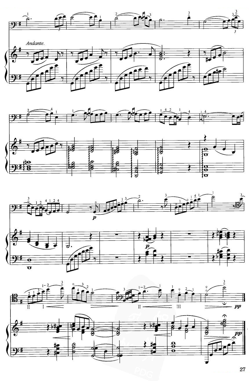 牧歌（大提琴曲）4 