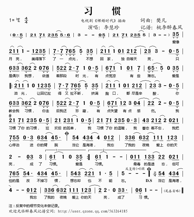 习惯（电视剧裸婚时代插曲