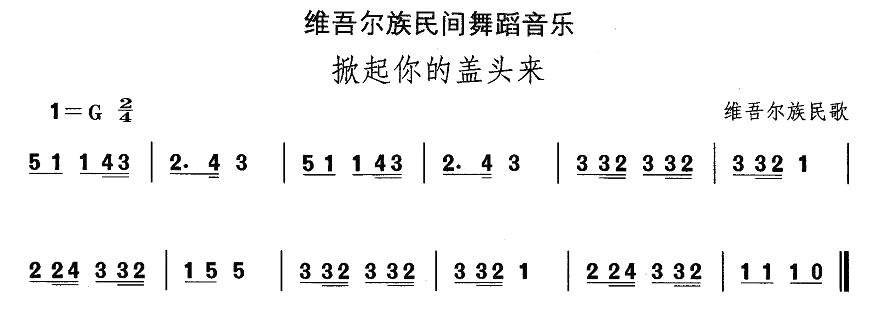 中国民族民间舞曲选（十）维吾尔族舞蹈：掀起你的盖头来