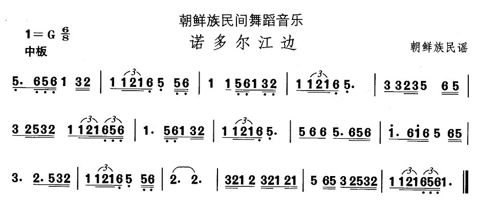 中国民族民间舞曲选（十一）朝鲜族舞蹈：诺多尔江边