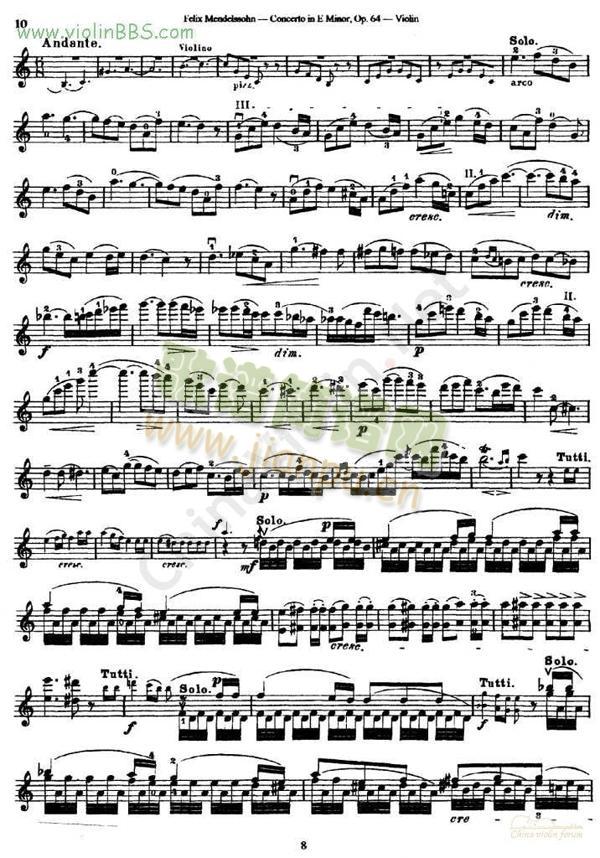 门德尔松Concerto in E MinorOp.64（II）