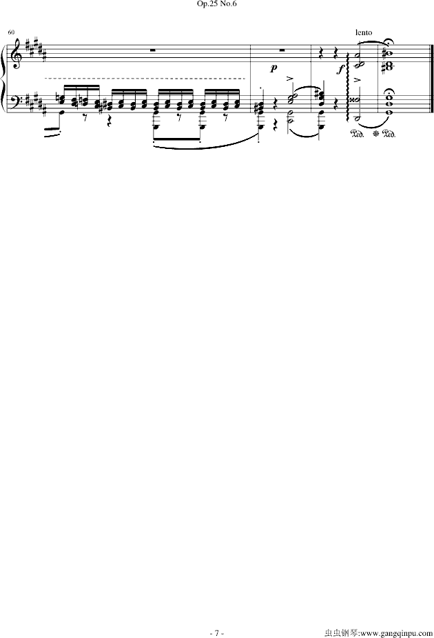 肖邦练习曲 Op.25 No.6