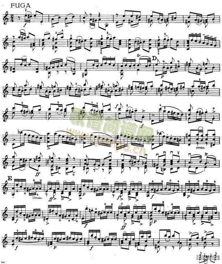 巴赫六首小提琴无伴奏奏鸣曲及组曲☆续2（1-6）