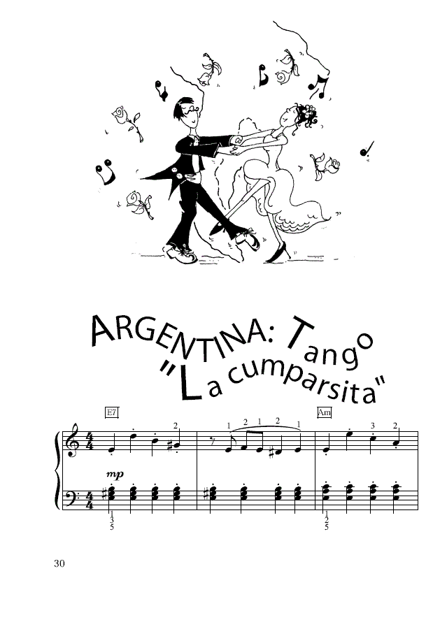 La cumparsita 阿根廷探戈(简易钢琴谱)