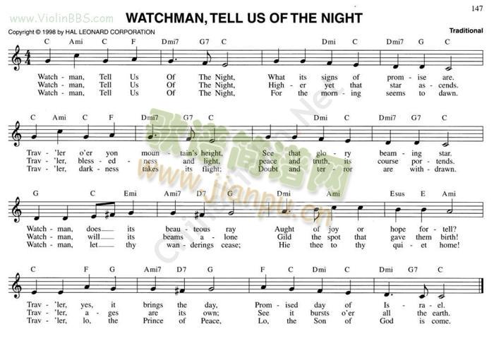 WATCHMAN, TELL US OF THE NIGHT