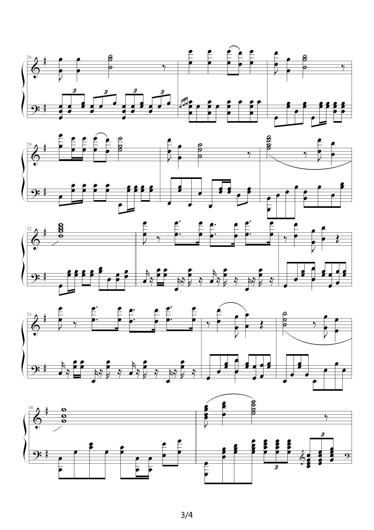 简易版《葫芦娃》钢琴谱 - 儿歌C调简谱版 - 入门完整版曲谱 - 钢琴简谱