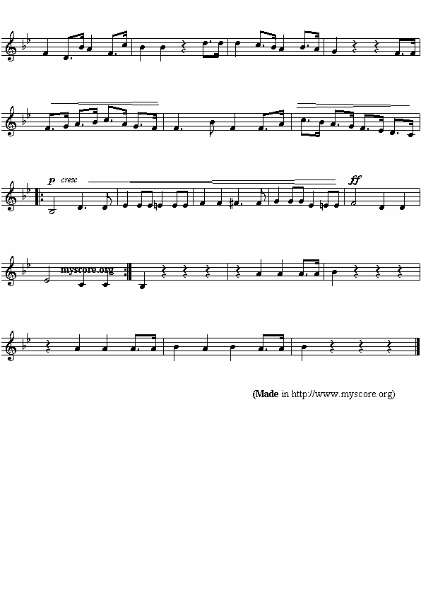 乌拉圭国歌（Ameriacn Anthem sheet music:Uruguay）