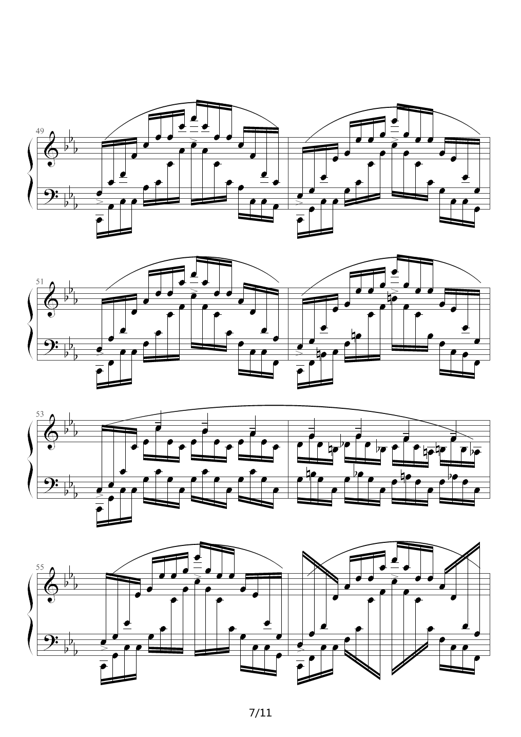 Chopin.肖邦 练习曲 Op.25 No.12 大海 降E调