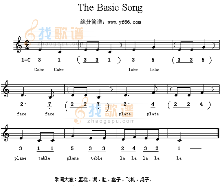 The basic song