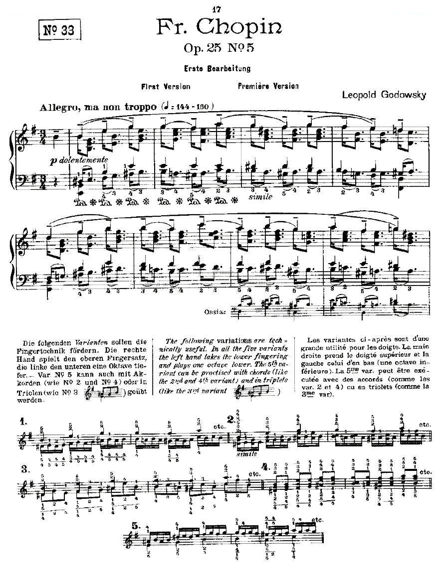 肖邦练习曲Fr.Chopin Op.25 No5-1