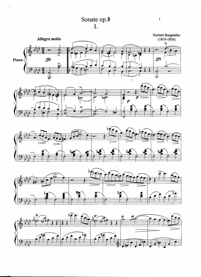 Burgmüller, Norbert Sonata op8