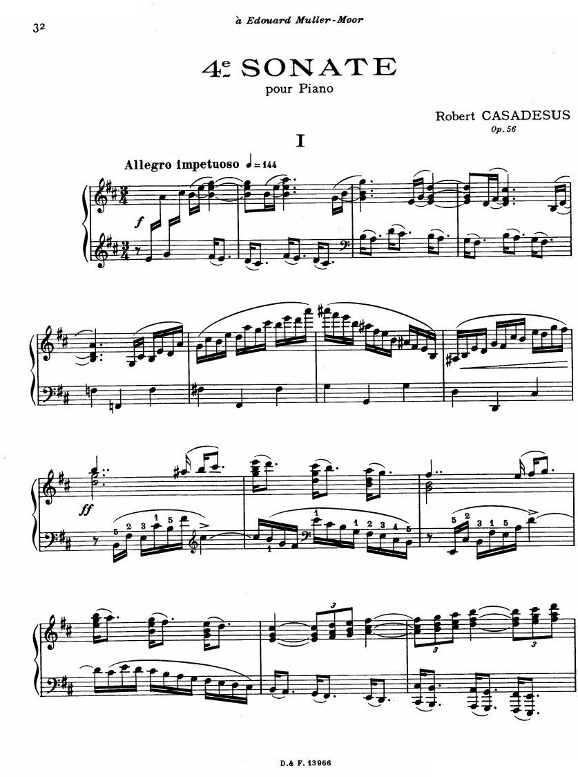 Casadesus Sonata No4 op56