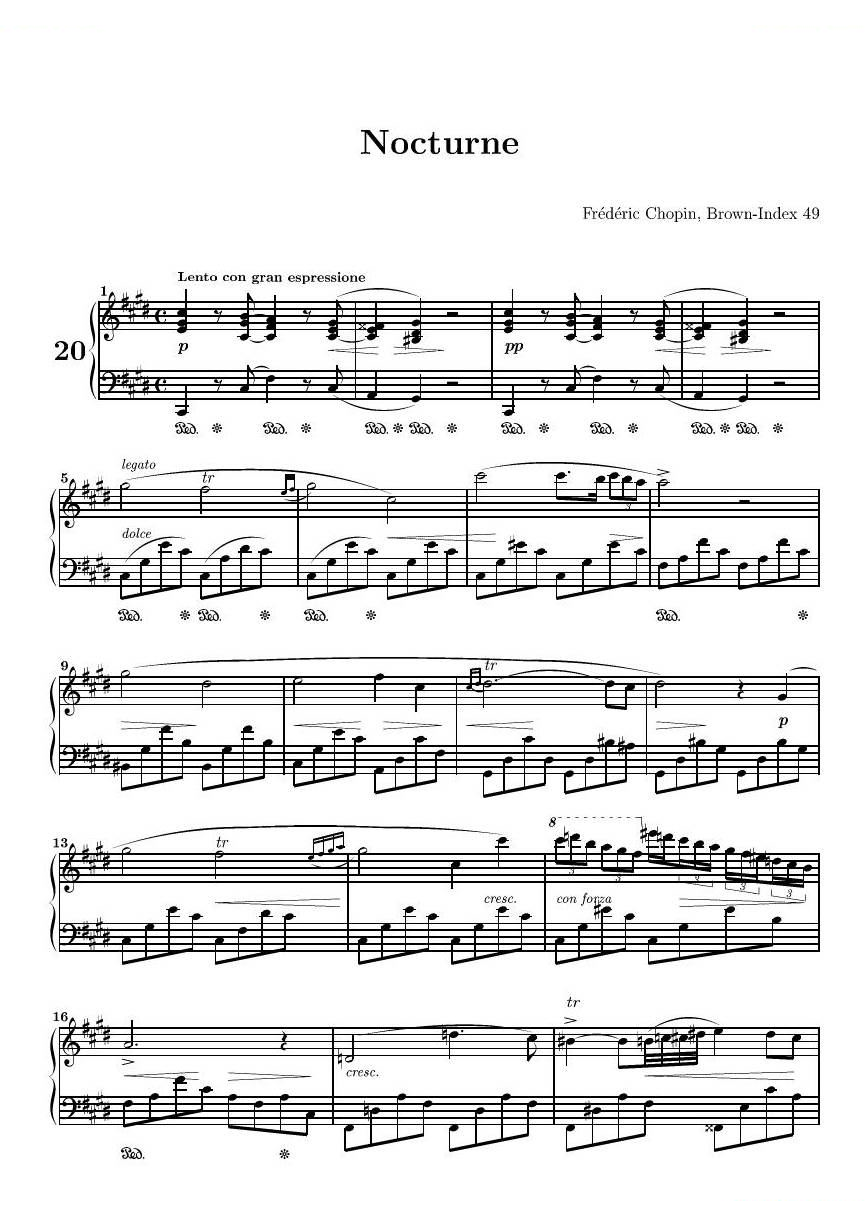 CHOPIN-Nocturne in C sharp minor