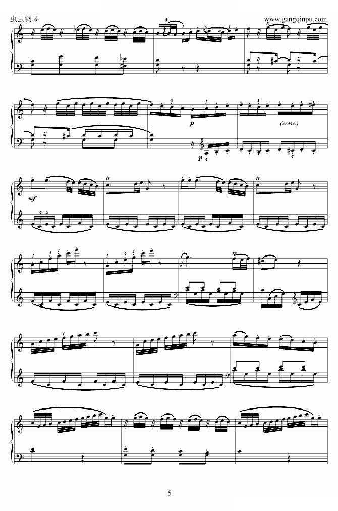 莫扎特k330第一乐章
