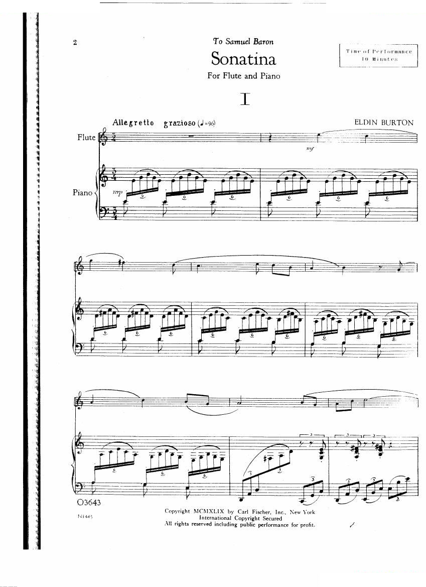 Burton, E Flute sonatina score