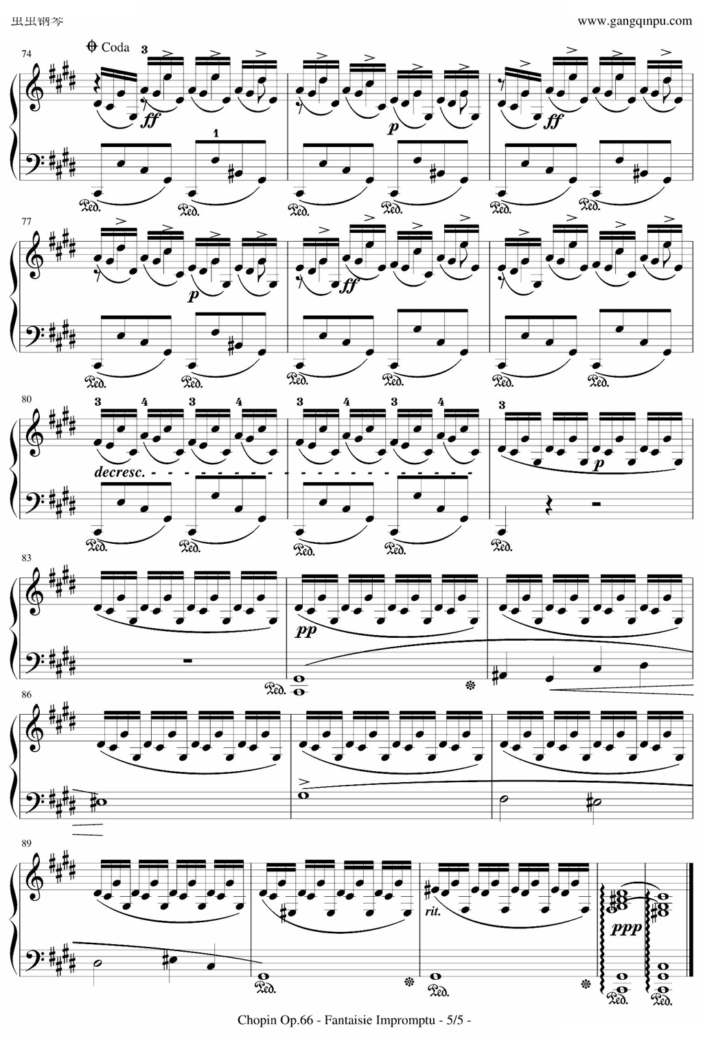 即兴幻想曲-带指法-Op.66