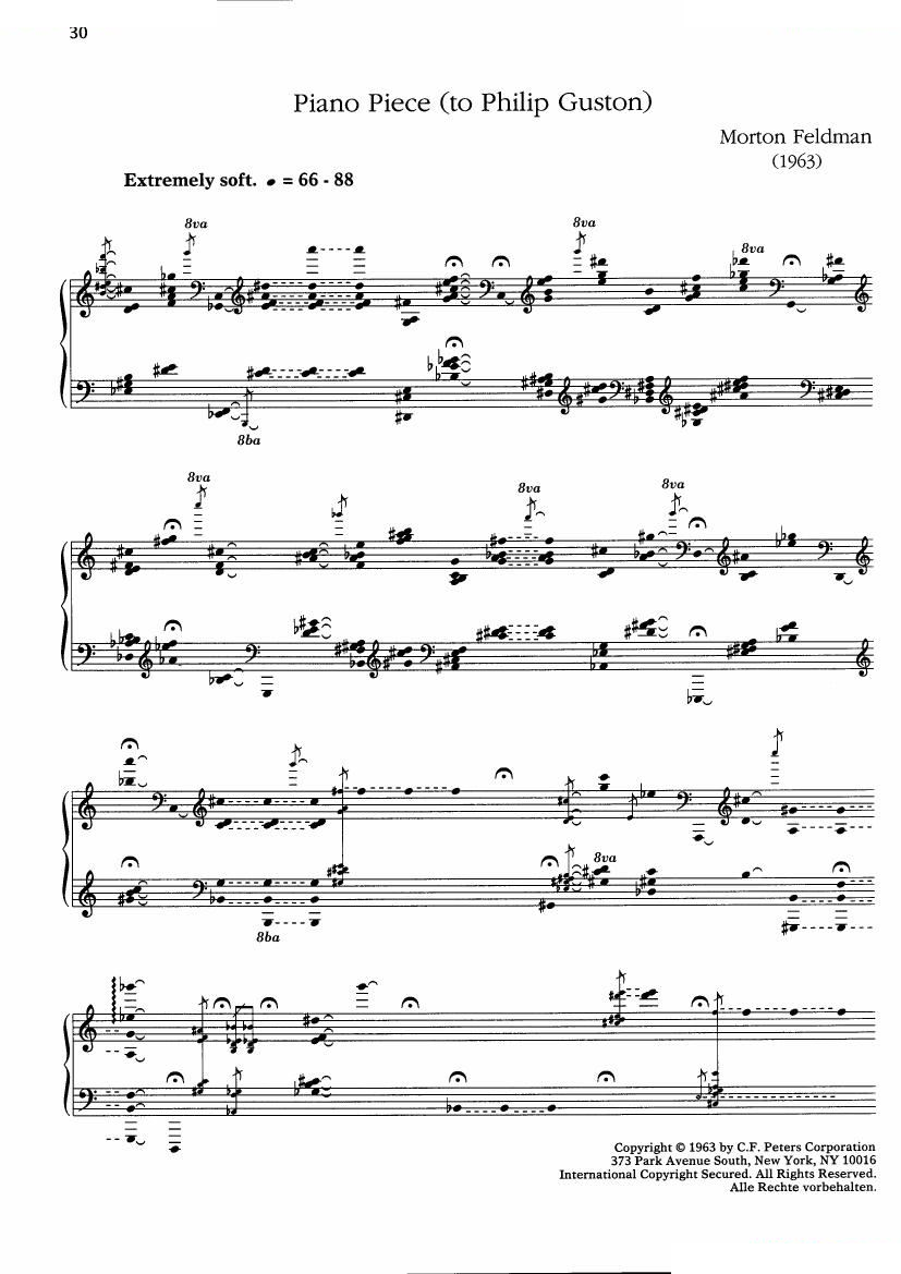 Feldman_Piano Piece (to Philip Guston)