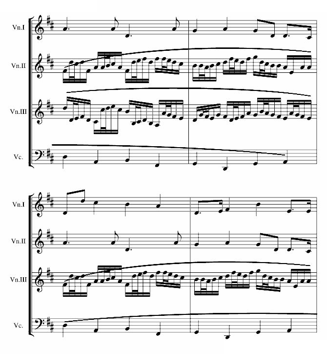 卡农交响曲(3小提琴+1大提琴)