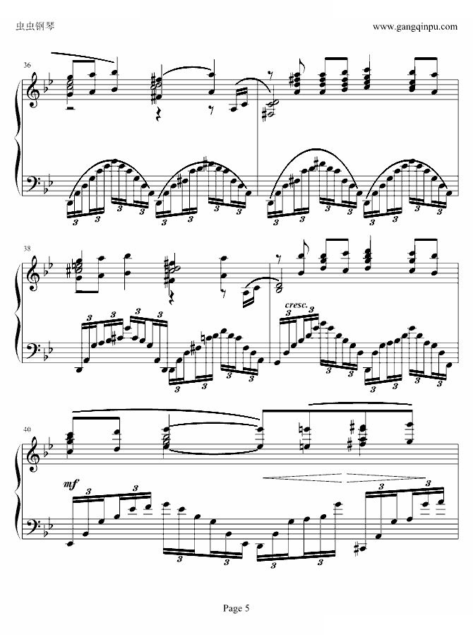 Rachmaninoff G小调前奏曲.op.23 No.5