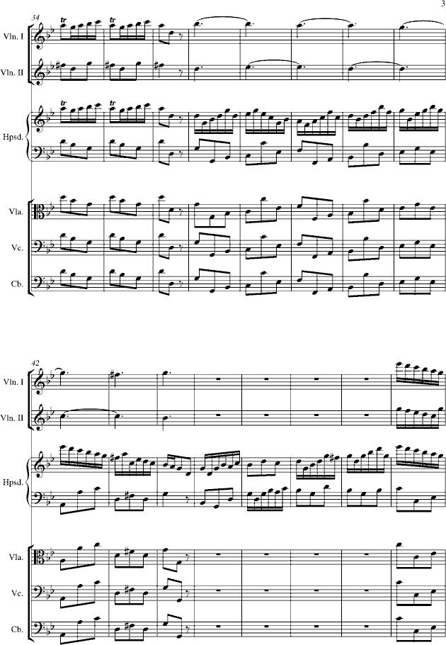 羽管键琴协奏曲 第三乐章 有节制的快板