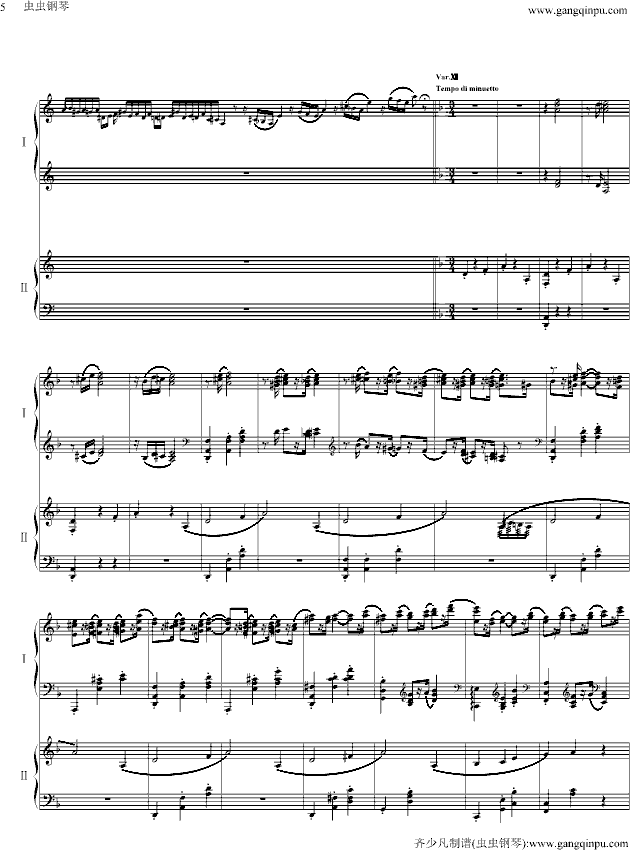 帕格尼尼主题狂想曲（11~18变奏）