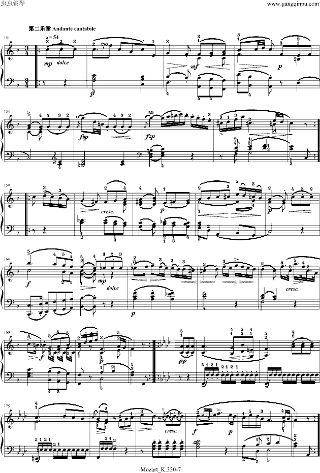 莫扎特-C大调第十钢琴奏鸣曲