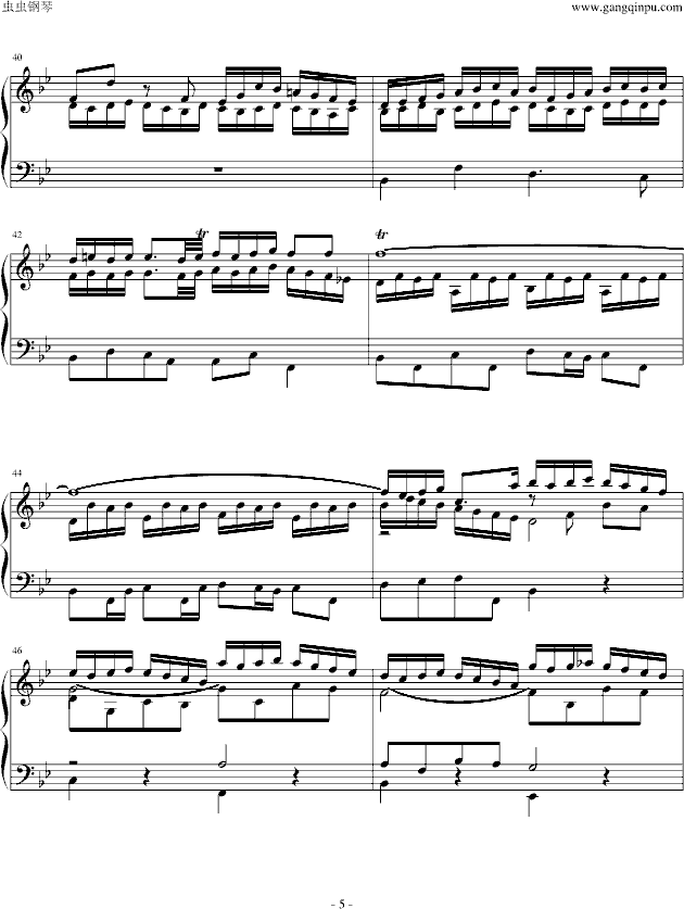 巴赫G小调赋格BWV578