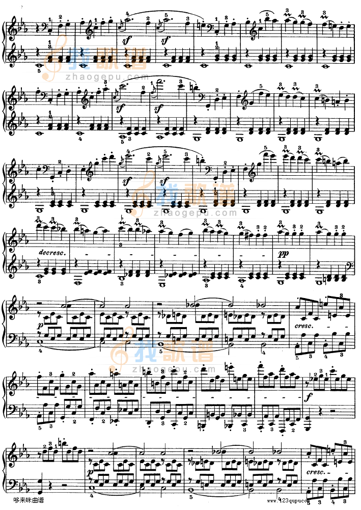 C小调第八琴奏鸣曲（悲怆）Op—13-贝多芬