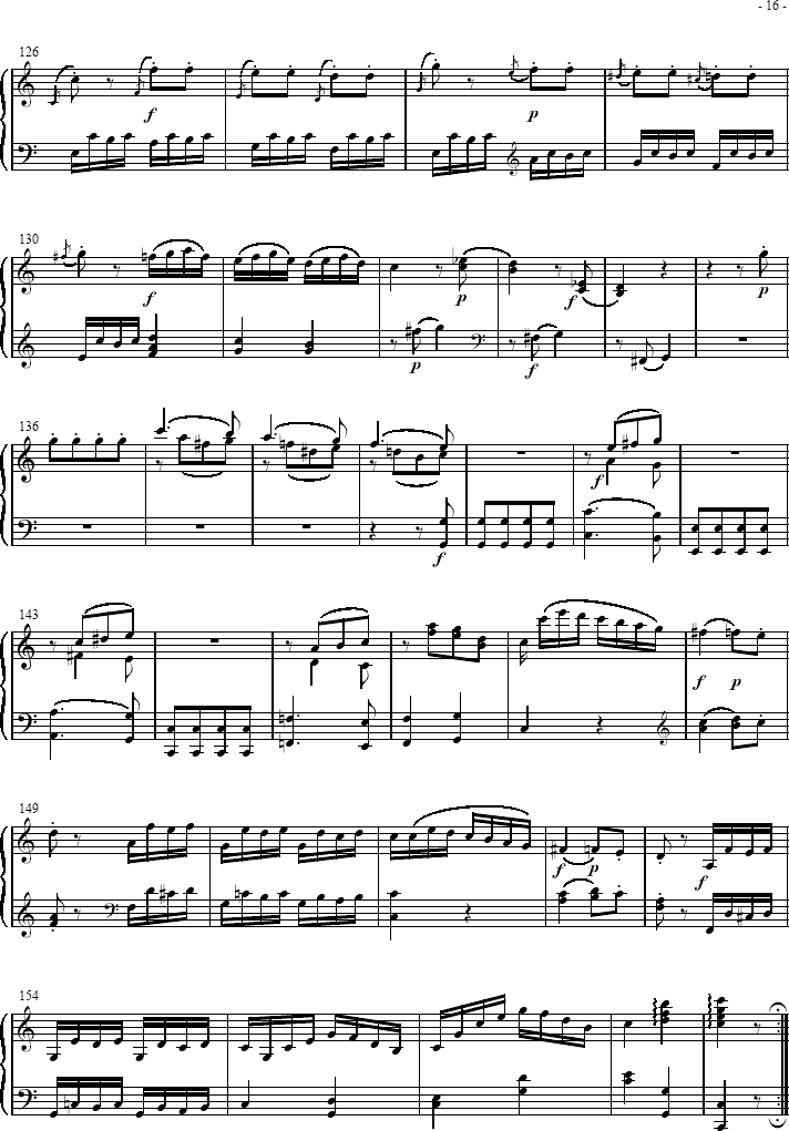 奏鸣曲 Sonatas K279 Mvt.3