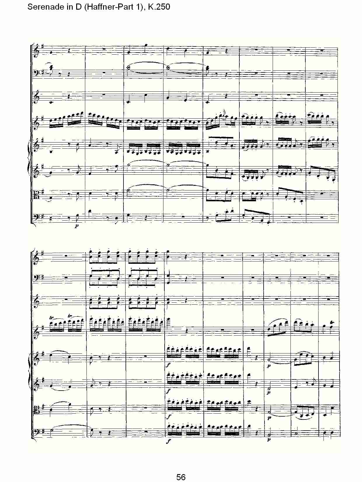D调小夜曲(Haffner-第一部), K.250 （十二）