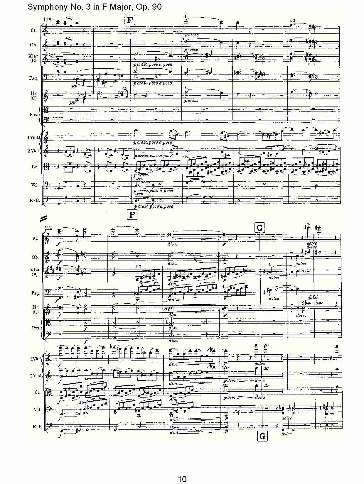 F大调第三交响曲, Op.90第二乐章（二）
