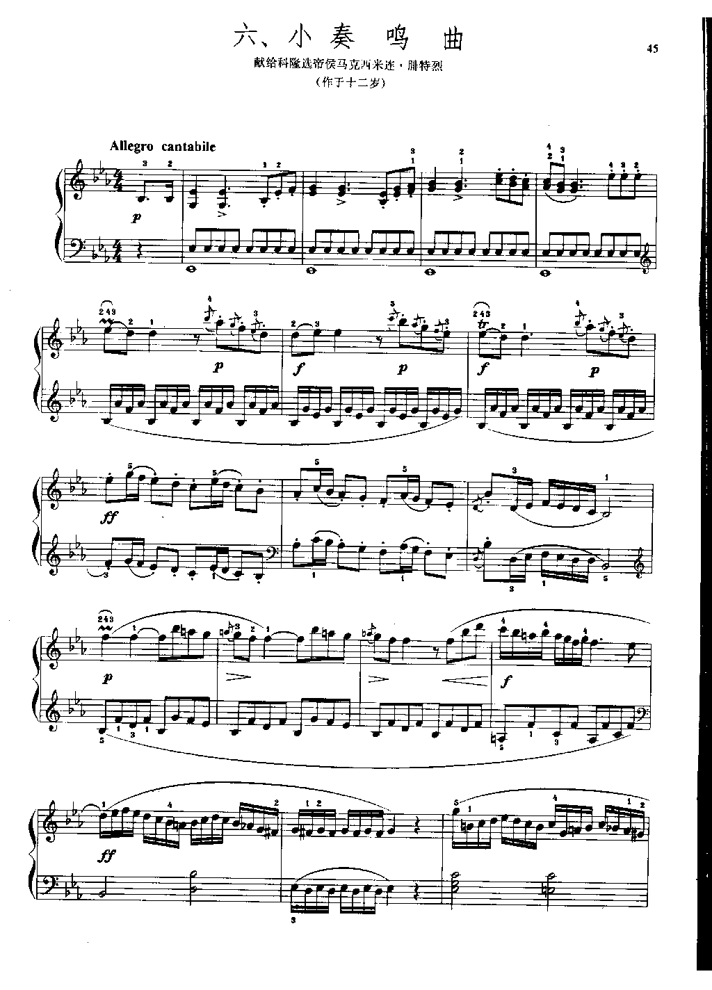 贝多芬小奏鸣曲（六）