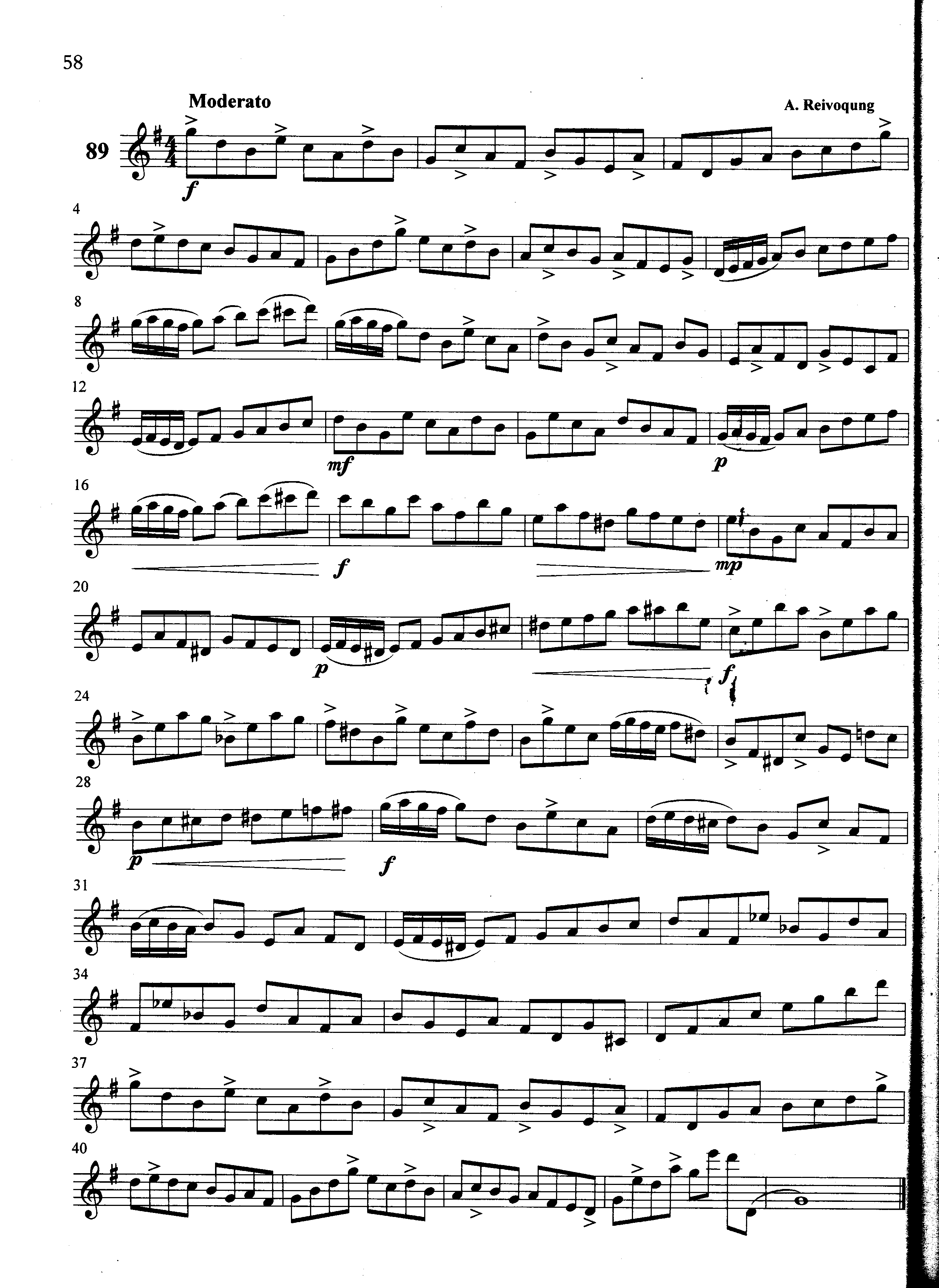 萨克斯管练习曲第100—058页