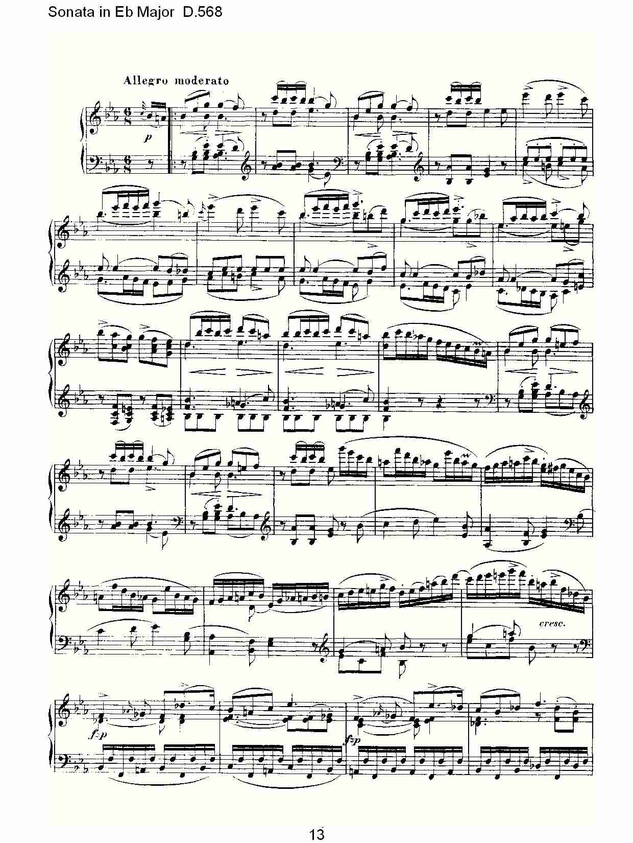 Sonata in Eb Major D.568 Eb大调奏鸣曲D.568（三）
