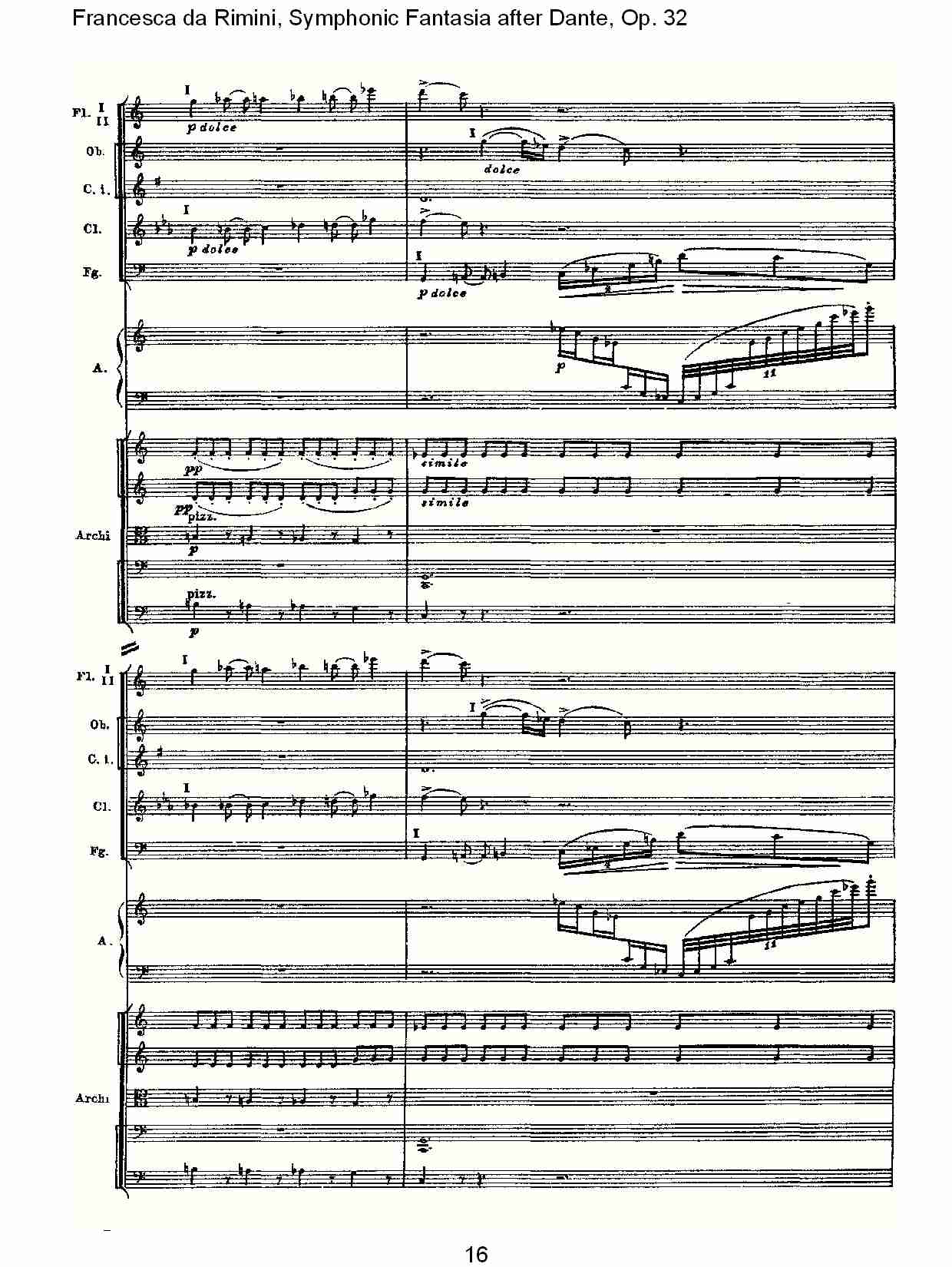 Francesca da Rimini, 但丁幻想曲Op.32 第二部（四）