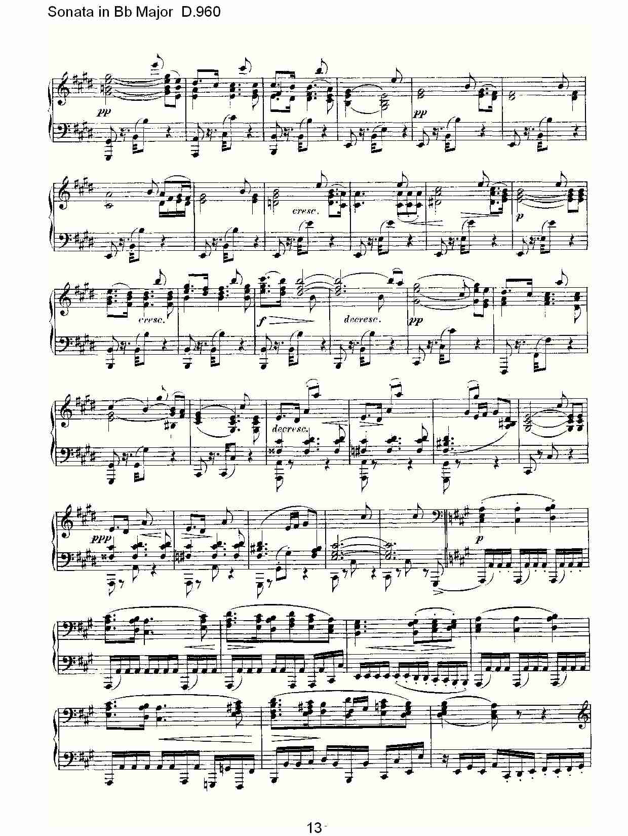 Sonata in Bb Major D.960  Bb大调奏鸣曲D.960（三）