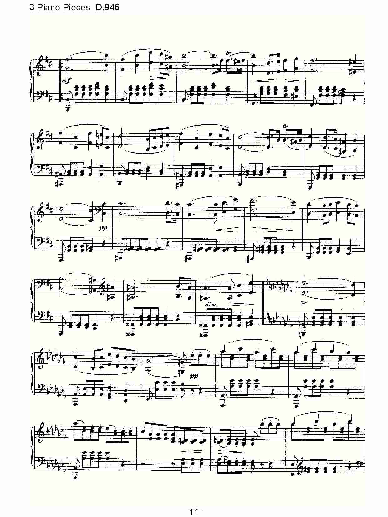 3 Piano Pieces D.946   钢琴三联奏D.946（三）