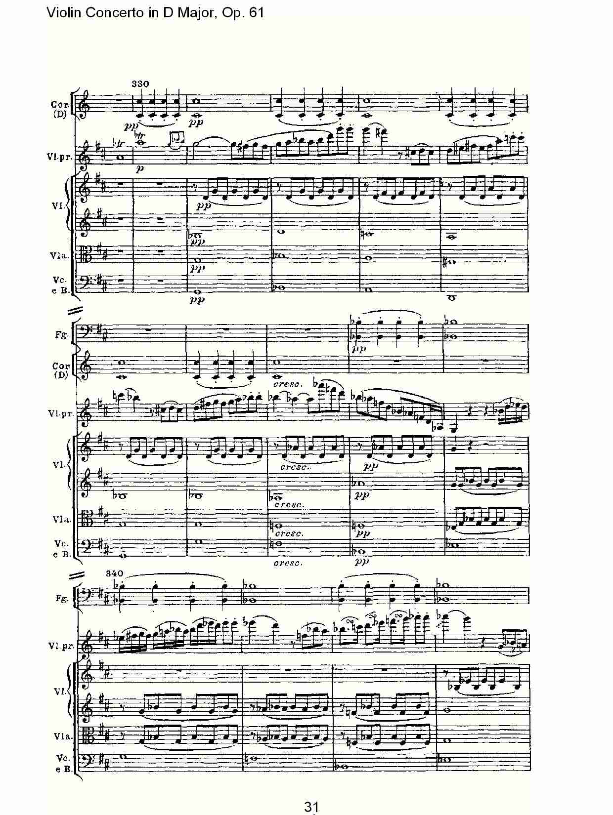 D大调小提琴协奏曲 Op.61第一乐章（四）