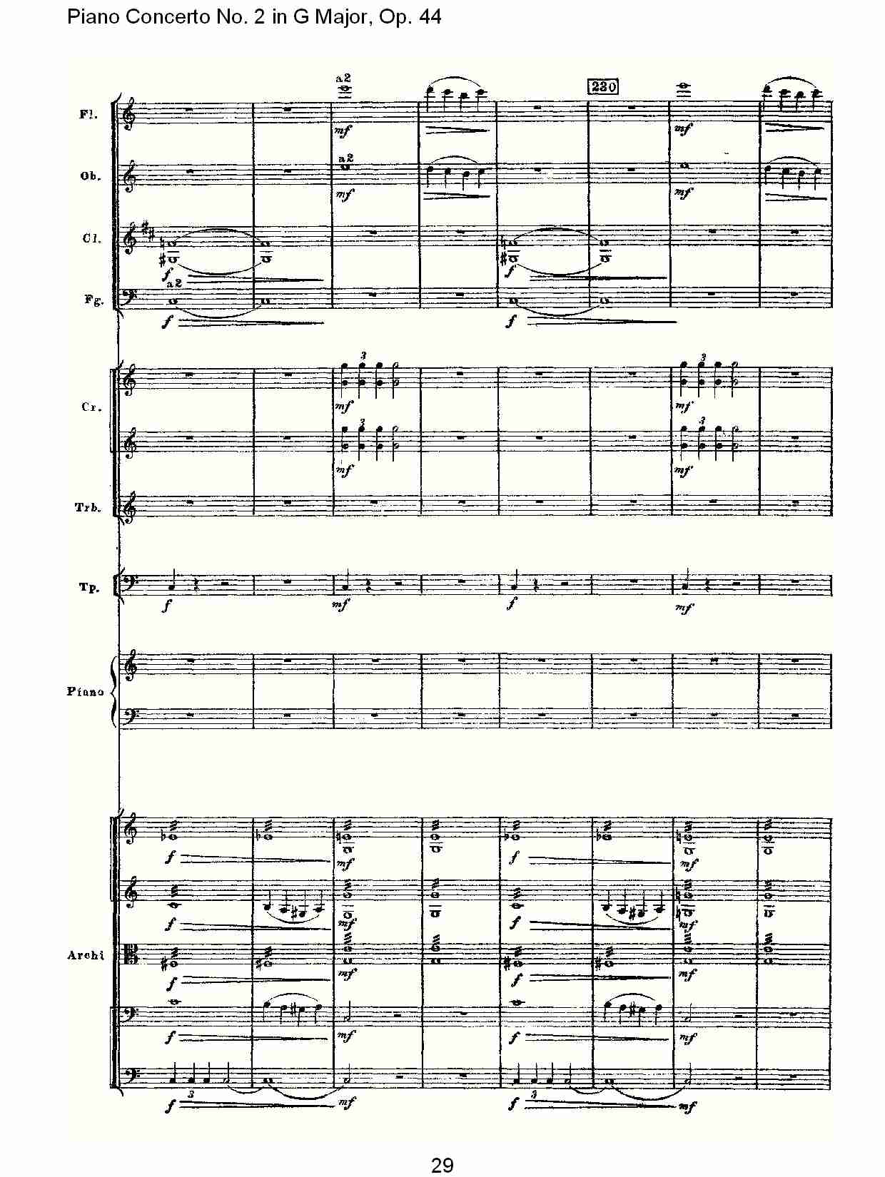 G大调第二钢琴协奏曲, Op.44第一乐章（六）