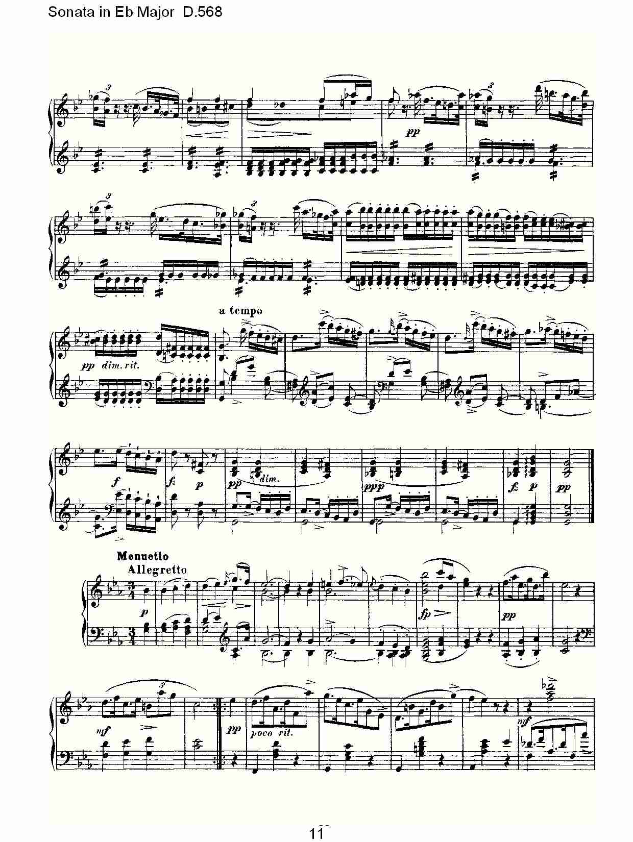 Sonata in Eb Major D.568 Eb大调奏鸣曲D.568（三）
