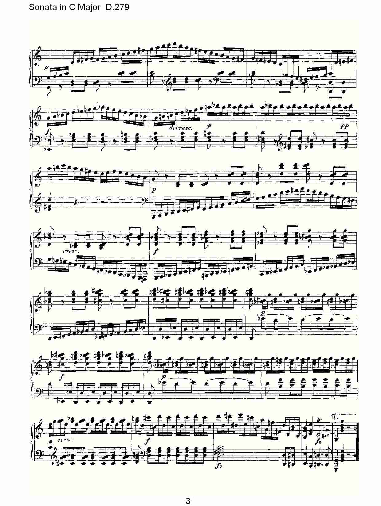 Sonata in C Major D.279  C大调奏鸣曲D.279（一）