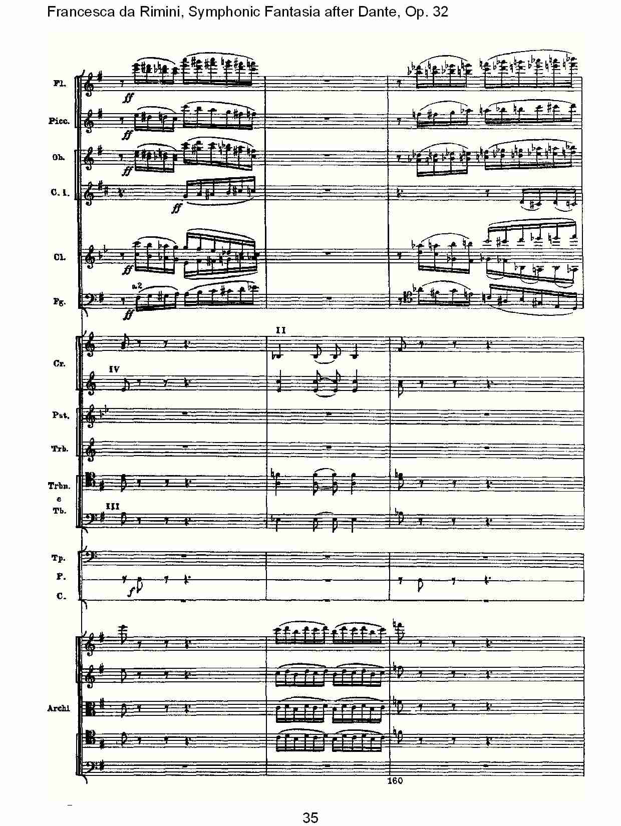 Francesca da Rimini, 但丁幻想曲Op.32 第一部（七）