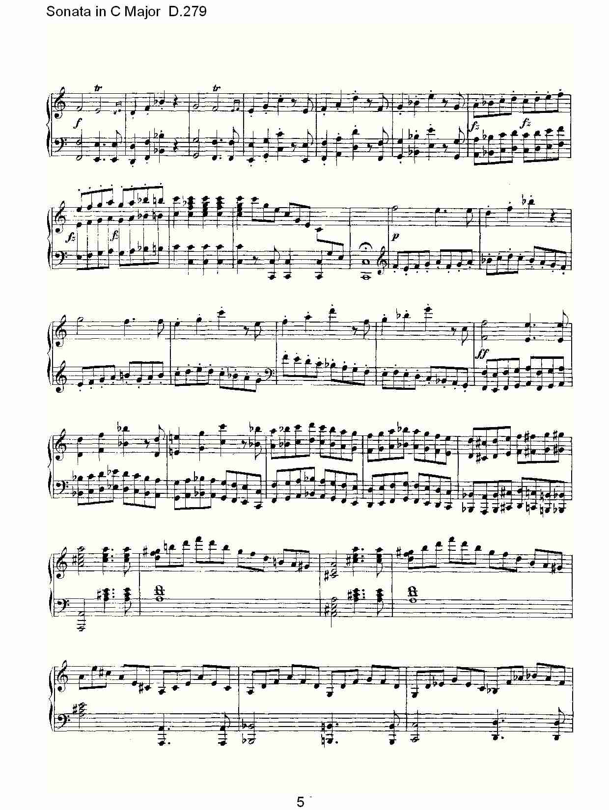 Sonata in C Major D.279  C大调奏鸣曲D.279（一）