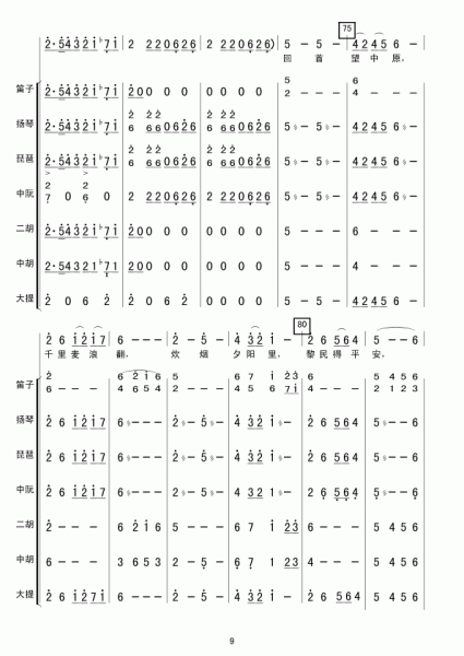 昭君出塞总谱