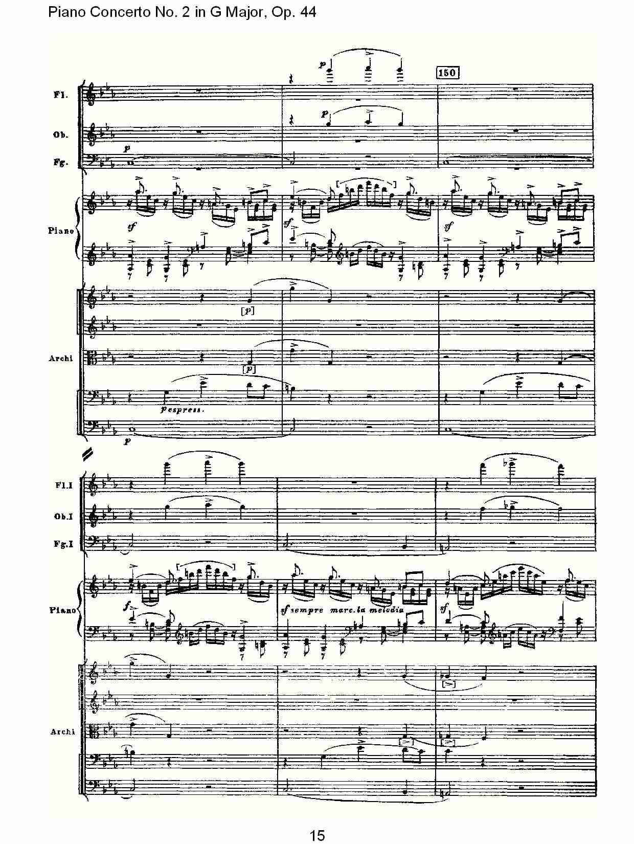 G大调第二钢琴协奏曲, Op.44第一乐章（三）